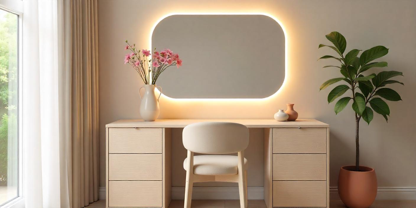 Dressing Table with Built-In Drawers