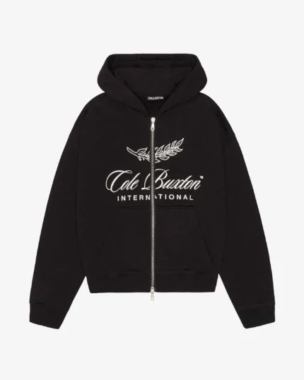 Black Cole Buxton International Zipped Hoodie - Cole Buxton