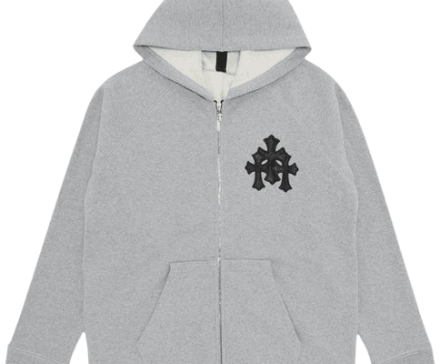 Grey Chrome Hearts Hoodie (2)