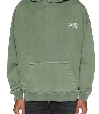 Ksubi State Ekcess Hash Cotton Hoodie in Green at Nordstrom, Size Medium