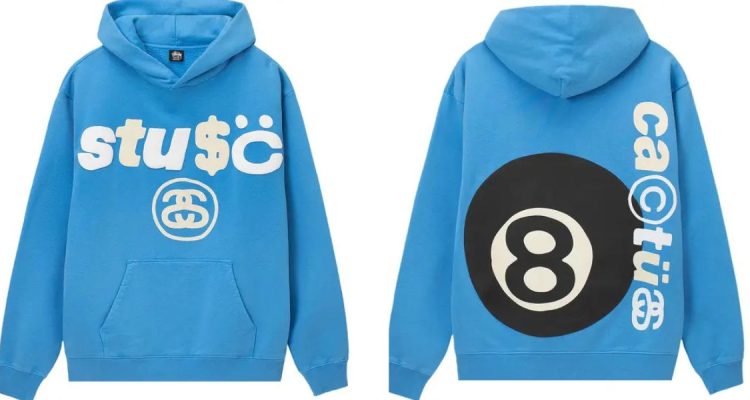 Stussy x CPFM 8 Ball Pigment Dyed Hoodie Blue