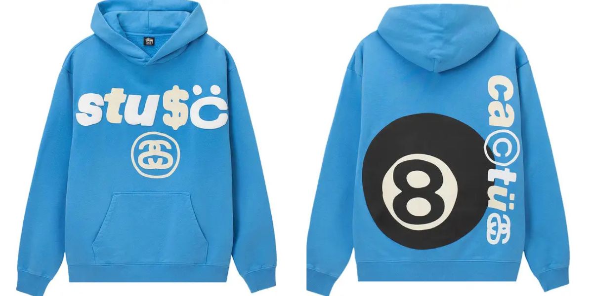 Stussy x CPFM 8 Ball Pigment Dyed Hoodie Blue