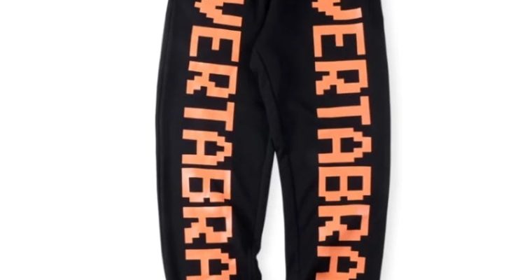 Vertabrae-Black-with-Orange-Double-Sided-Logo-Sweatpant