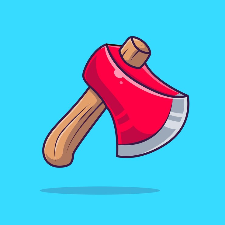 axe-floating-cartoon-vector-icon-illustration-weapon-object-icon-concept-isolated-premium-vector_138676-5786