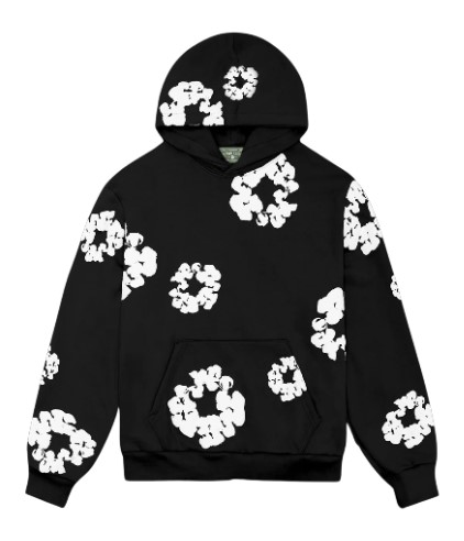 The Cotton Wreath Hoodie Black