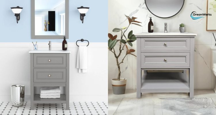 White & Blank Vanity Collections with Sink