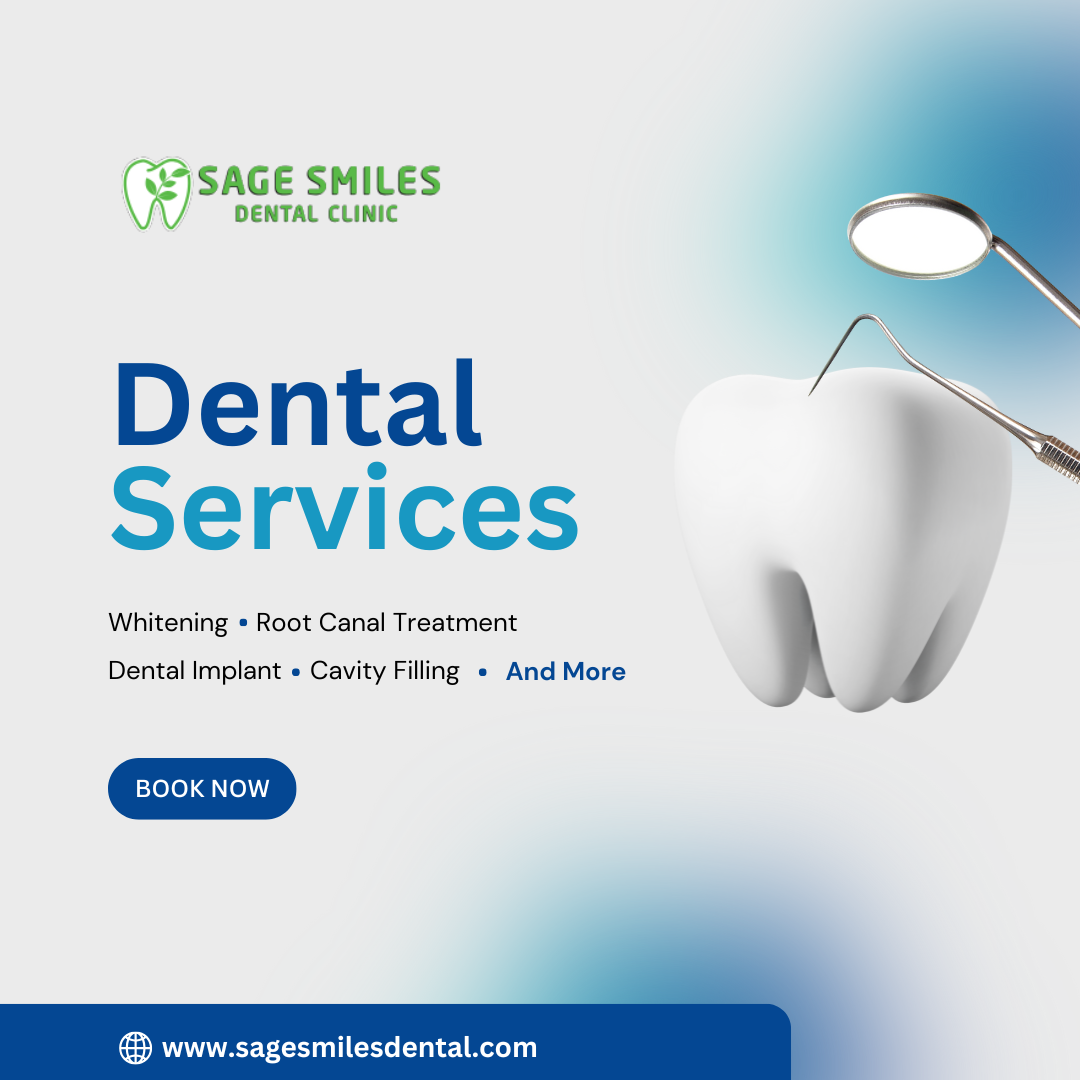 White and Blue Gradient Modern Professional Service Dental Instagram Post