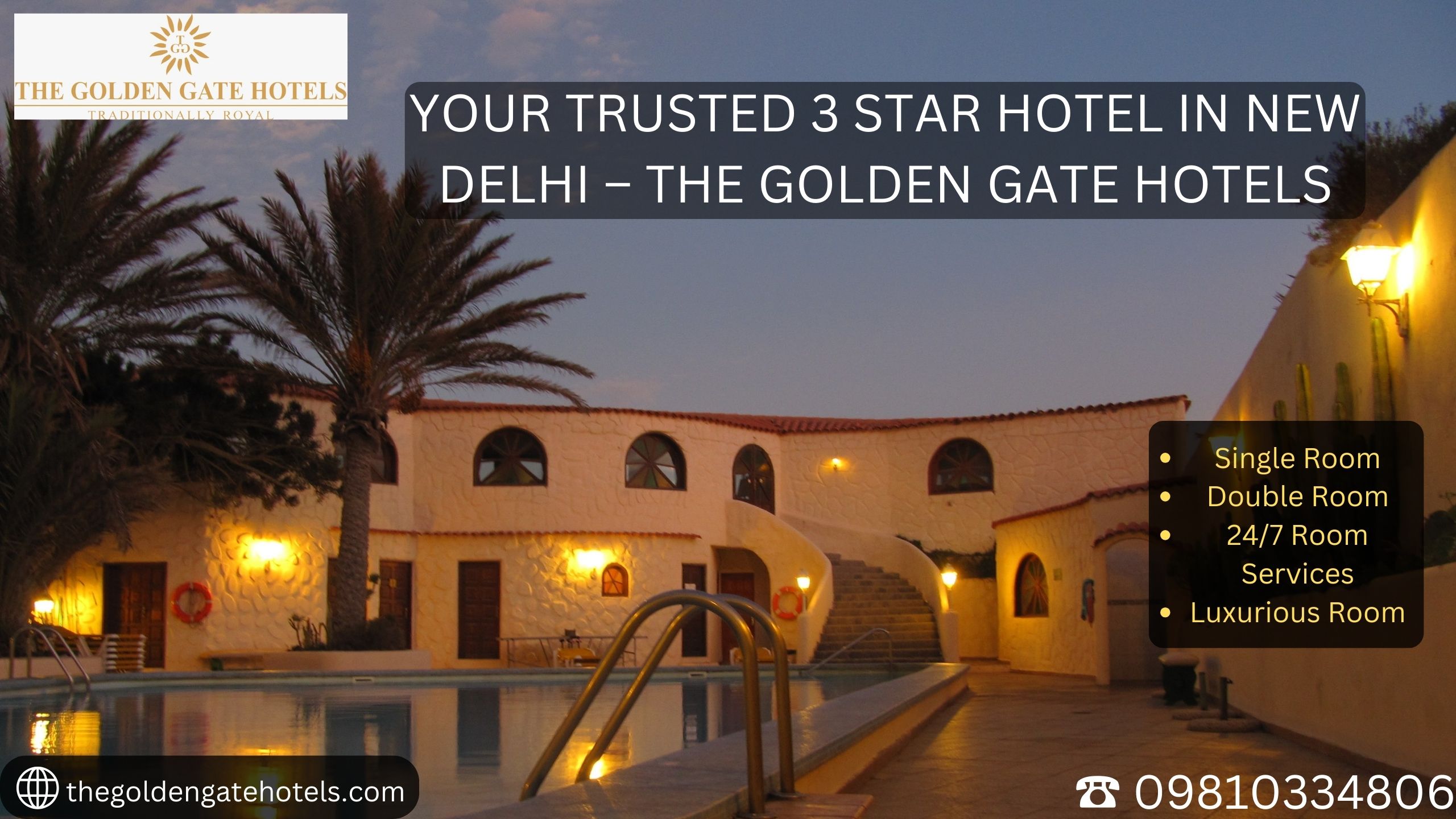 Your Trusted 3 Star Hotel in New Delhi – The Golden Gate Hotels
