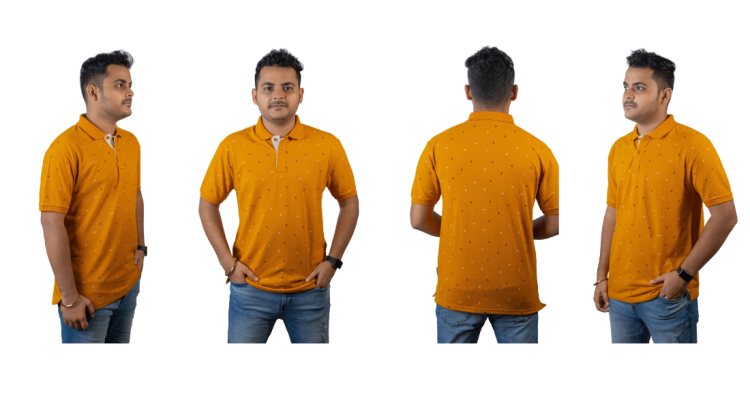 mustard yellow polo t-shirt