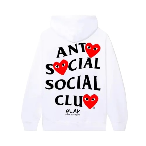 ASSC x Comme des Garçons White Hoodie Streetwear