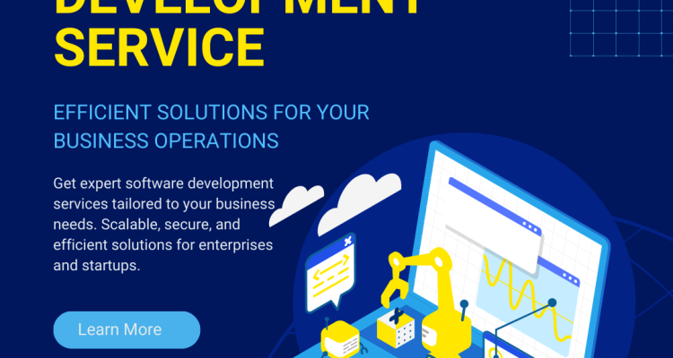 Blue And Yellow Illustrative Software Development Instagram Post