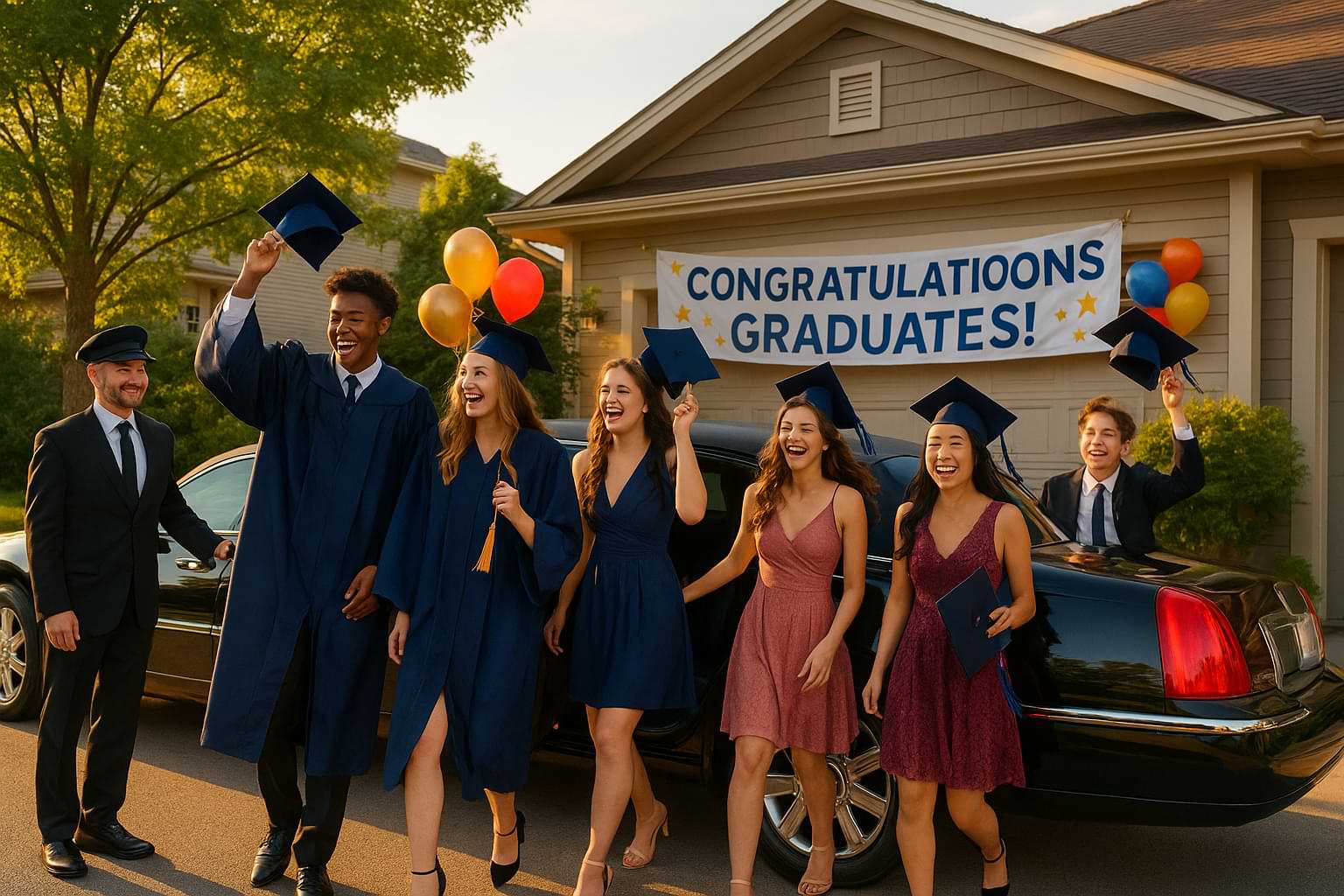 Luxury Limo Rental for Graduation Celebration