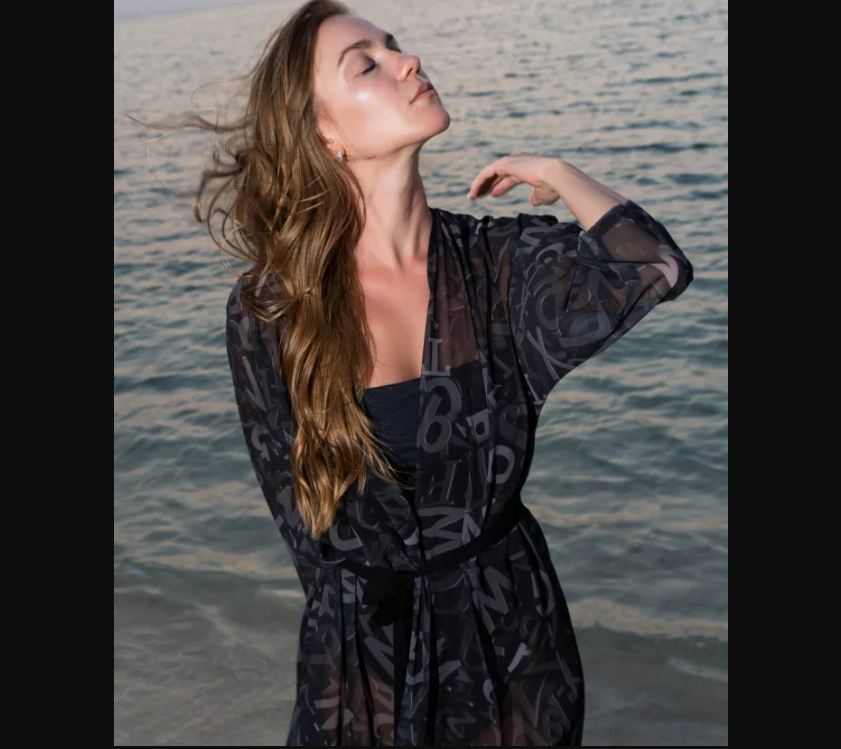 ABC Translucent Long Kimono