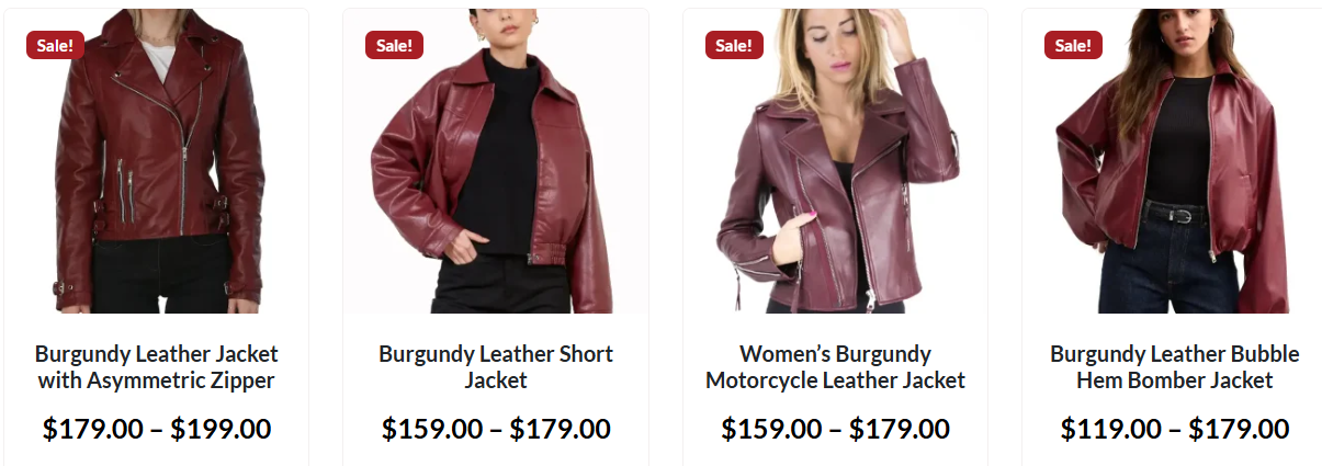 womens burgandy
