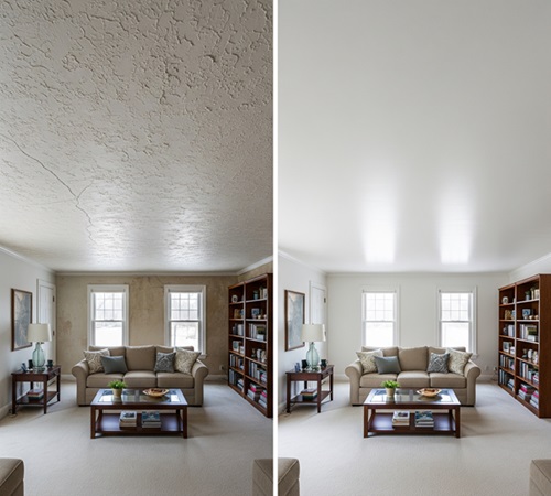 Popcorn-ceiling-removal-texturing