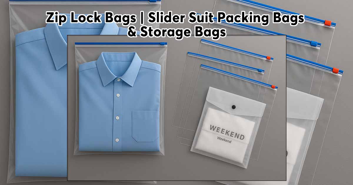 Zip Lock Bags-Slider Suit Packing Bags & Storage Bags