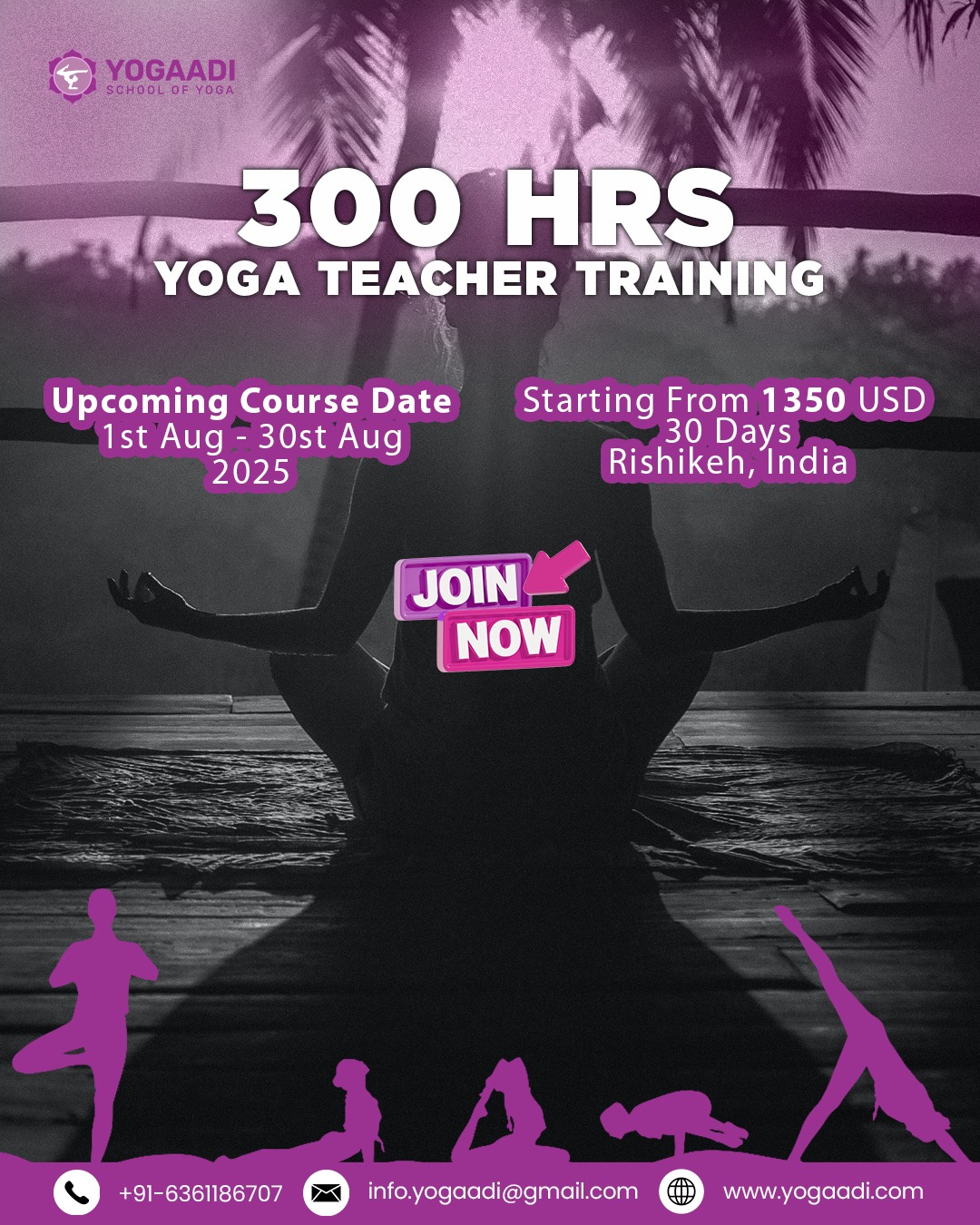 Best 300 hours yoga teacher training school in Rishikesh