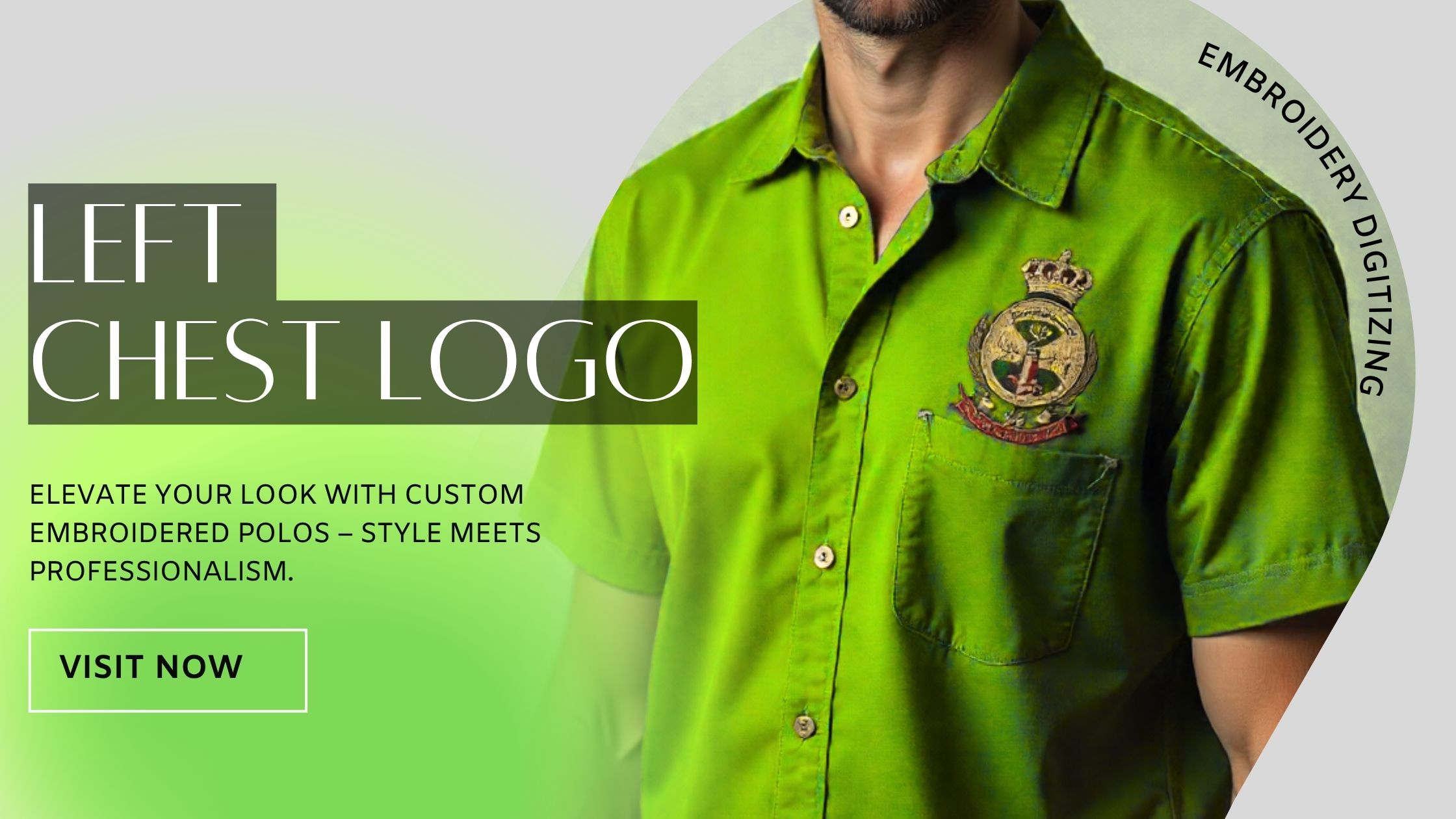left chest logo embroidery digitizing