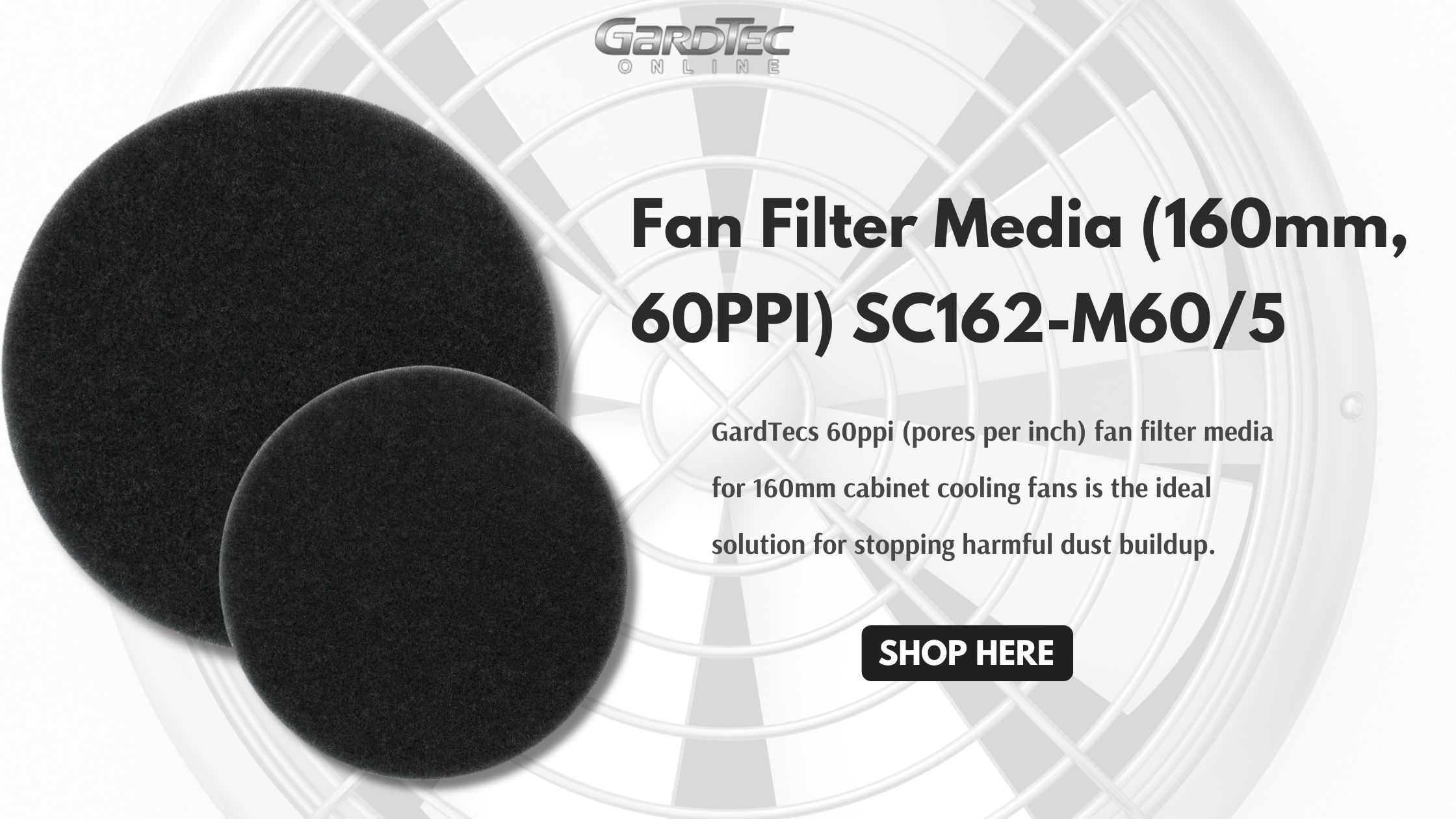 Fan Filter Media (160mm, 60PPI)